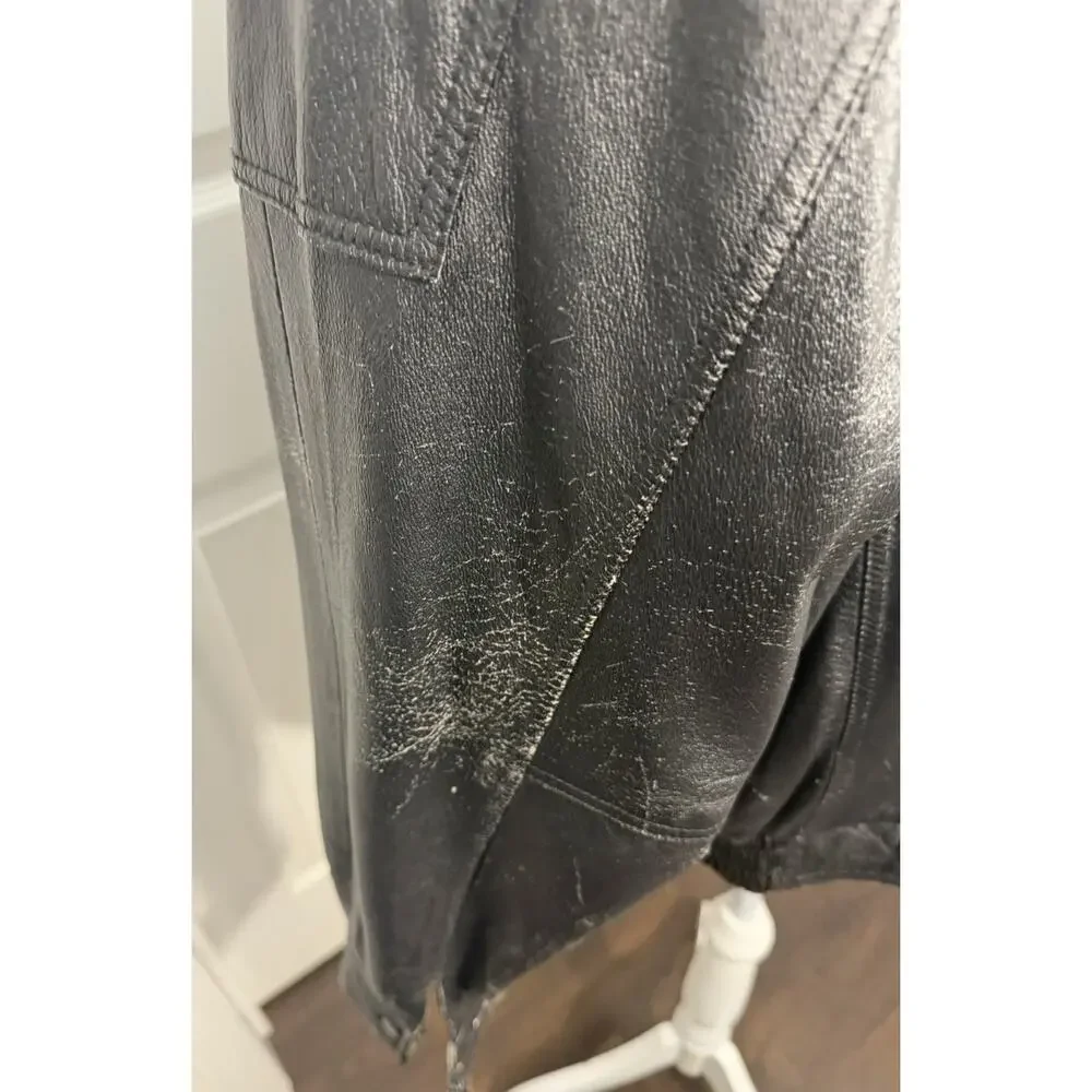 Men's Leather Bomber Jacket Vintage